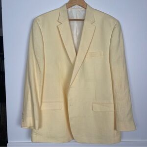 Ralph Lauren Pale Yellow Linen Sport Coat Blazer